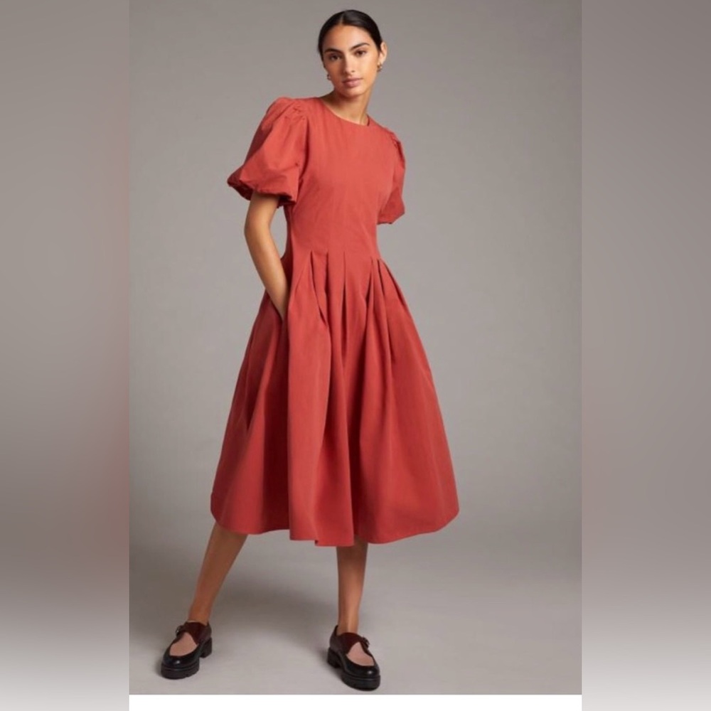 Anthropologie x Eri+Ali Corset Seamed Midi Dress Women’s Size 4